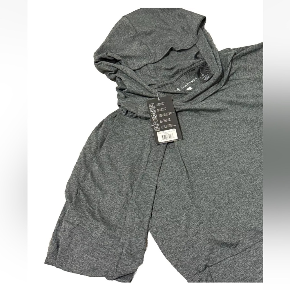 NWT 7 Diamonds‎ Men’s Large Charcoal Core Performance Sweatshirt Hoodie